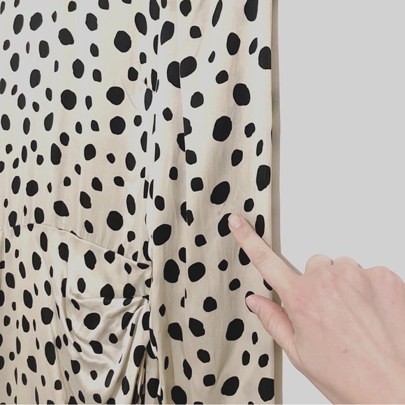 Reformation • Carmelina Silk Dress in Ink Blot - Picture 16 of 16